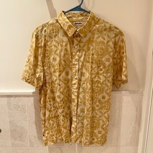Neutral Geometric Button Up Shirt